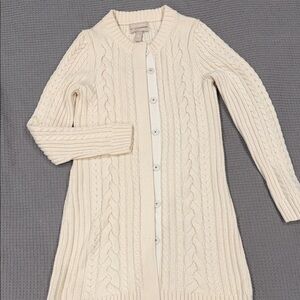 Banana Republic Cream Cable Knit Cardigan